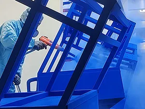 Línea Automática de Recubrimiento Electrostático Para Equipo Deportivo